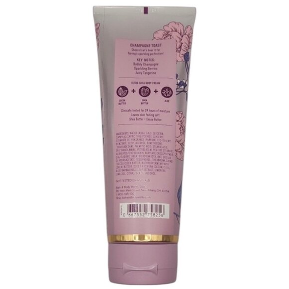 Bath &  Body Works New Champagne Toast Ultra Shea Body Cream - Picture 2 of 3